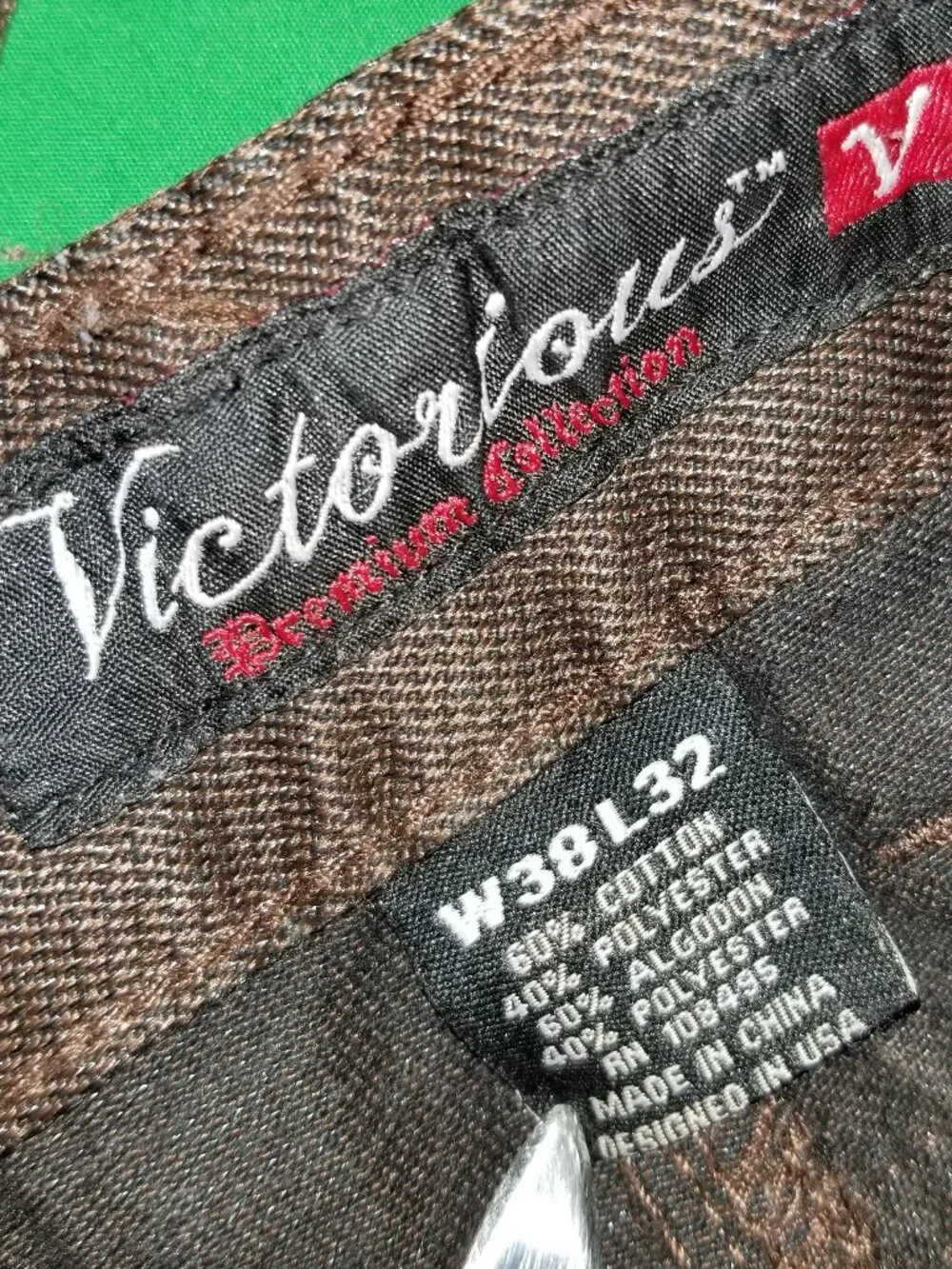 Victorious Premium Collection Mens 38x32 Brown Baggy Pant Retro Y2K Street Skate